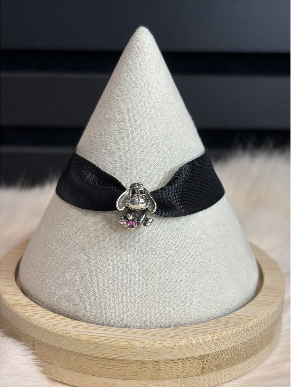 Pandora Sterling Silver Eeyore Charm with Pink Bow
